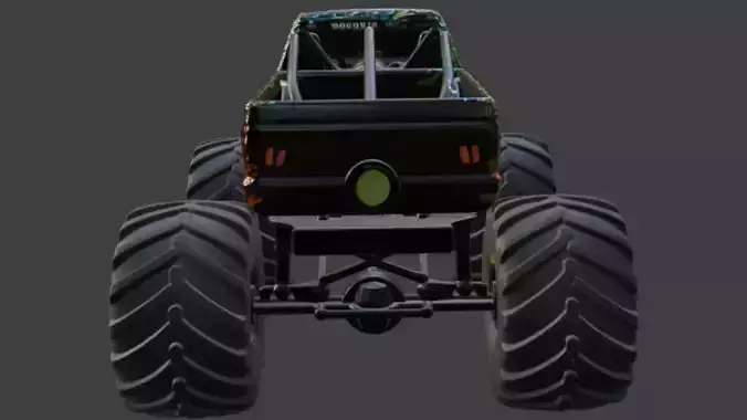 Custom Monster Truck 3D Model 3D model 4