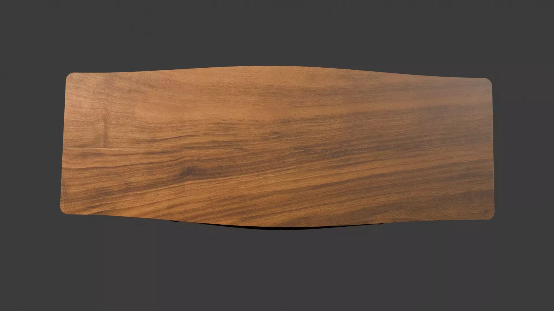 Iron and Wood Minimalist TV Stand Low-poly 3D model_4