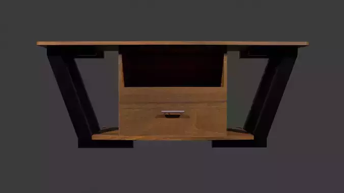 Iron and Wood Minimalist TV Stand