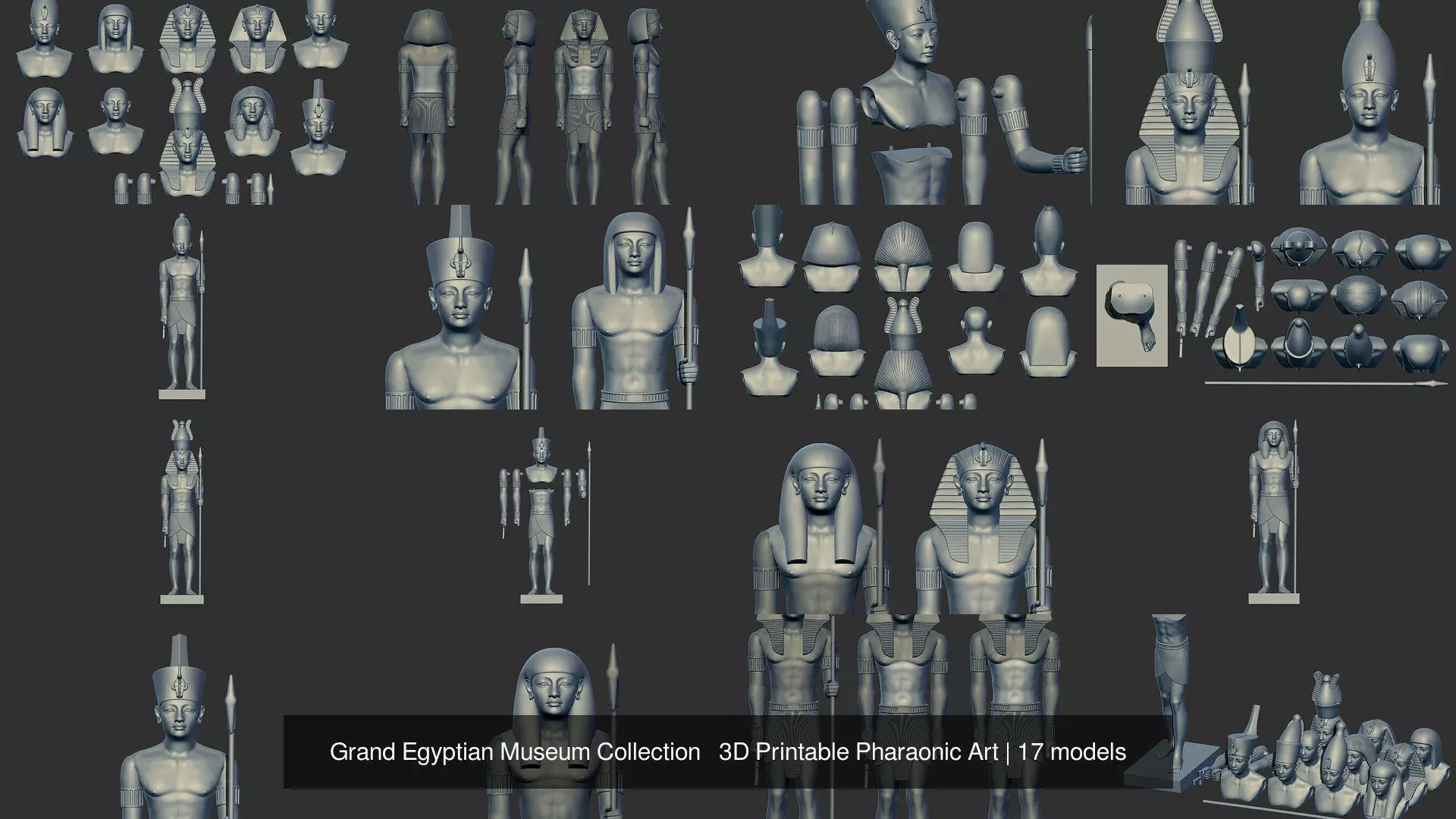 Grand Egyptian Museum Collection   3D Printable Pharaonic Art _2