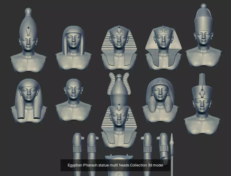 Grand Egyptian Museum Collection   3D Printable Pharaonic Art _19