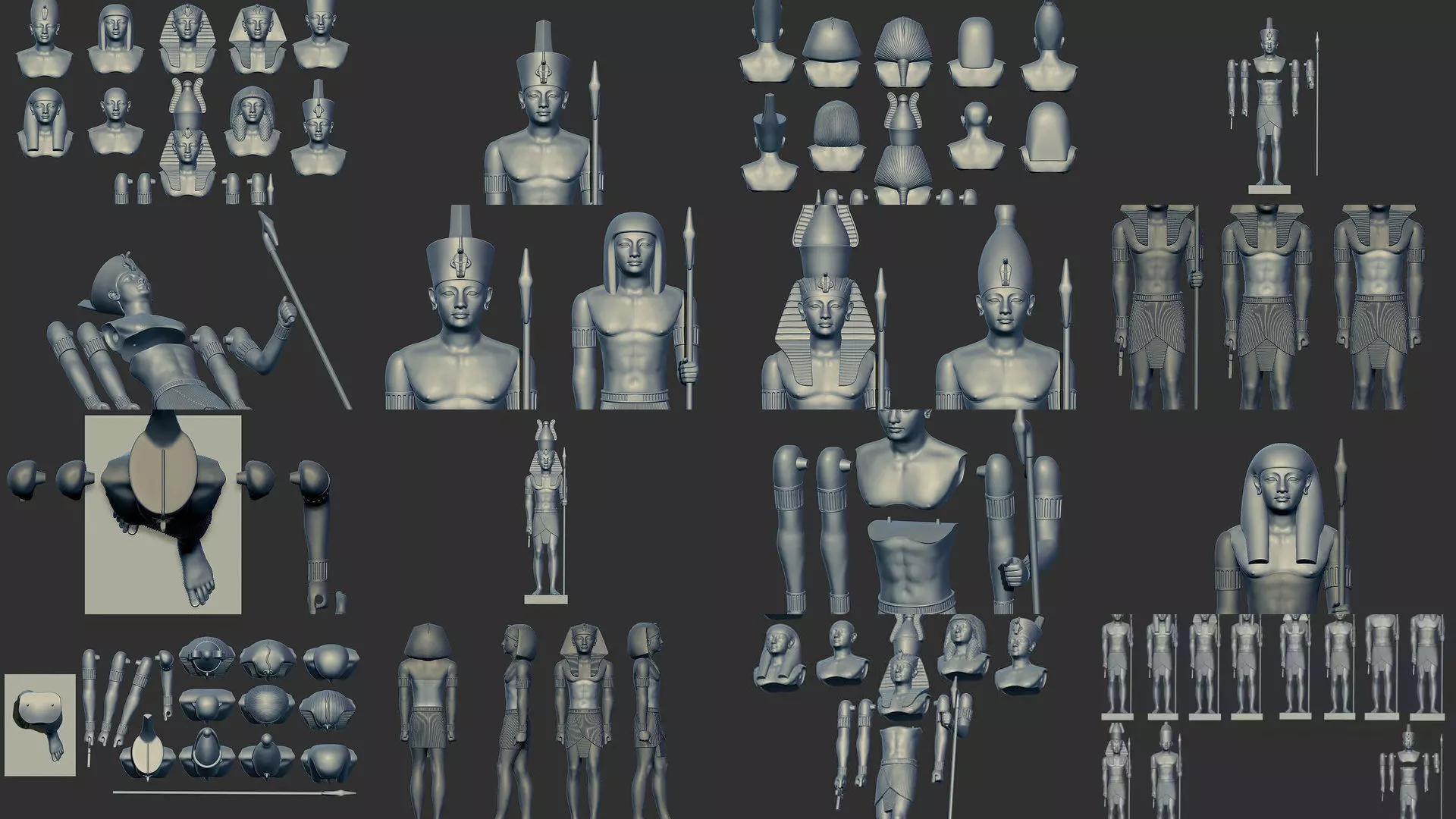 Grand Egyptian Museum Collection   3D Printable Pharaonic Art _1