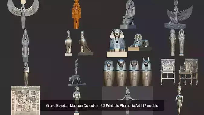 Grand Egyptian Museum Collection   3D Printable Pharaonic Art  Grand Egyptian Museum Collection   3D Printable Pharaonic Art