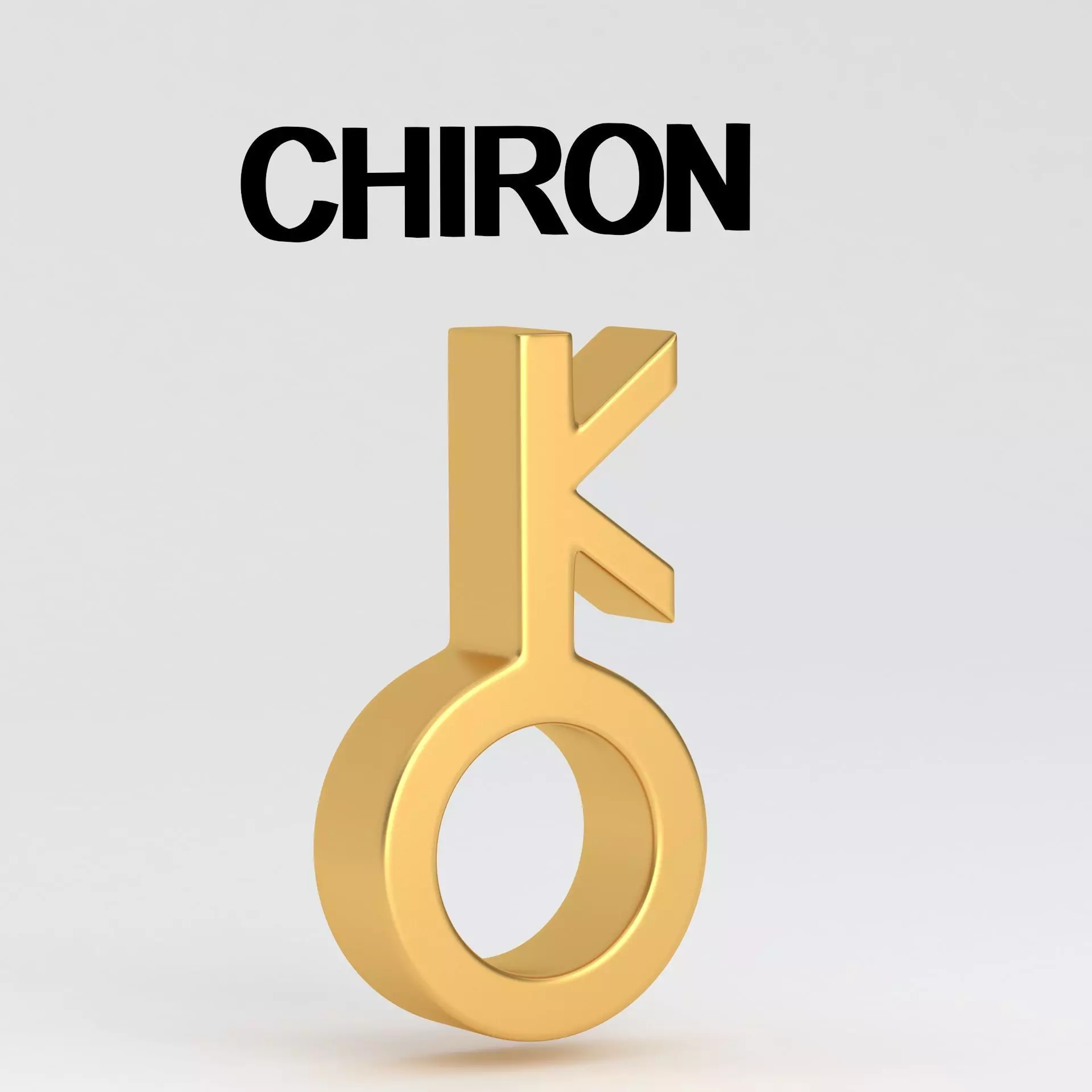 astrological sign solar system CHIRON 3D model_0