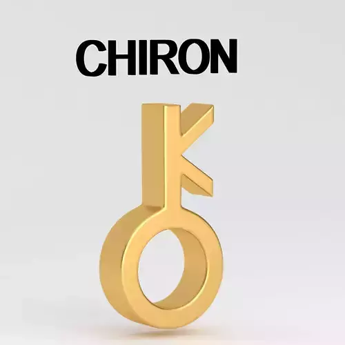 astrological sign solar system CHIRON 3D model astrological sign solar system CHIRON 3D model