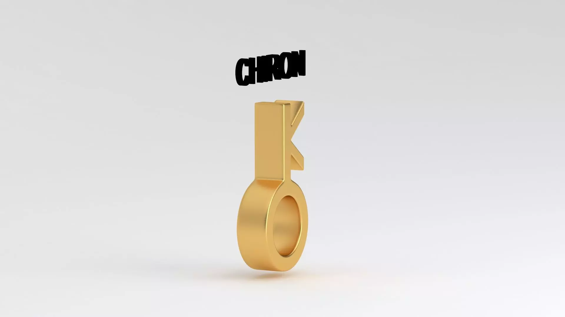 astrological sign solar system CHIRON 3D model_5