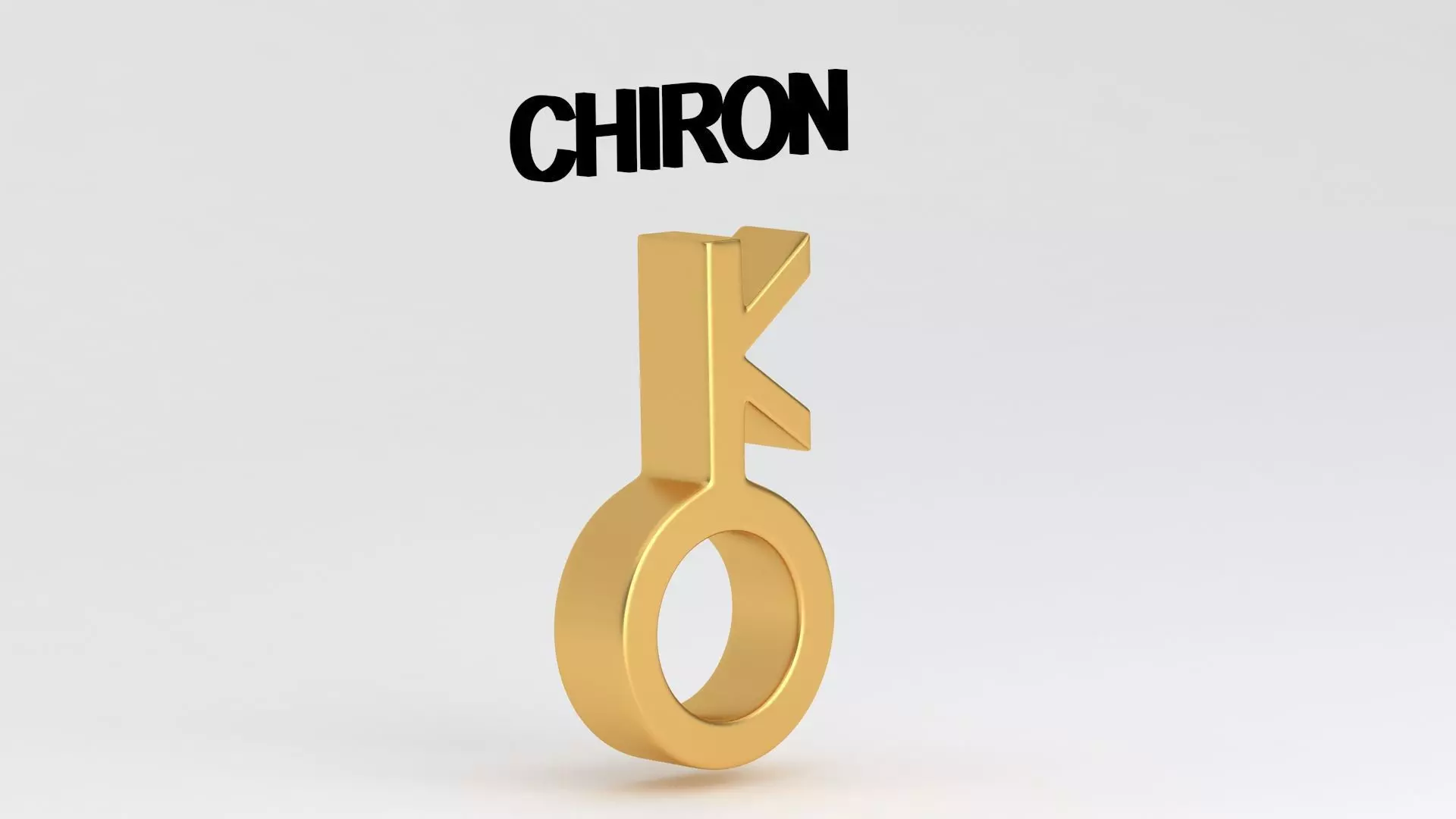 astrological sign solar system CHIRON 3D model_1