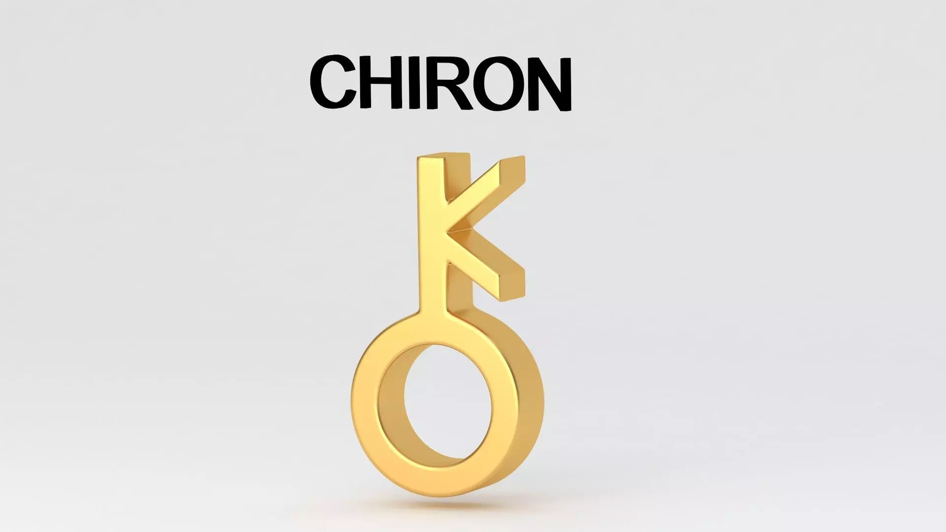 astrological sign solar system CHIRON 3D model_2