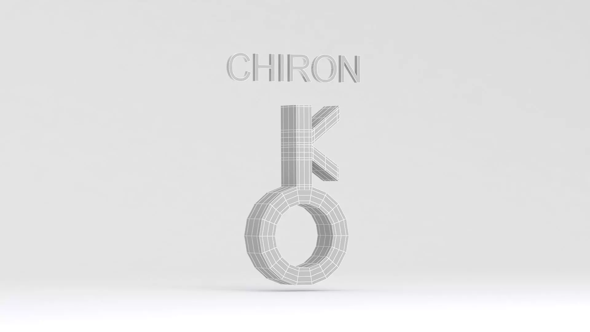astrological sign solar system CHIRON 3D model_9