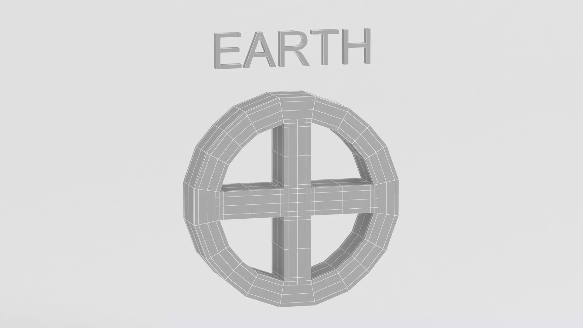 astrological sign solar system EARTH 3D model_7