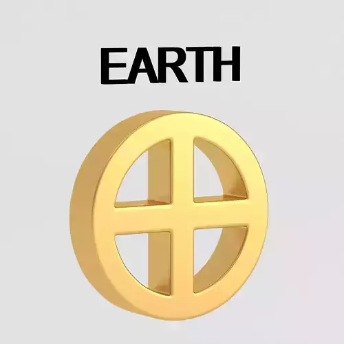 astrological sign solar system EARTH 3D model astrological sign solar system EARTH 3D model