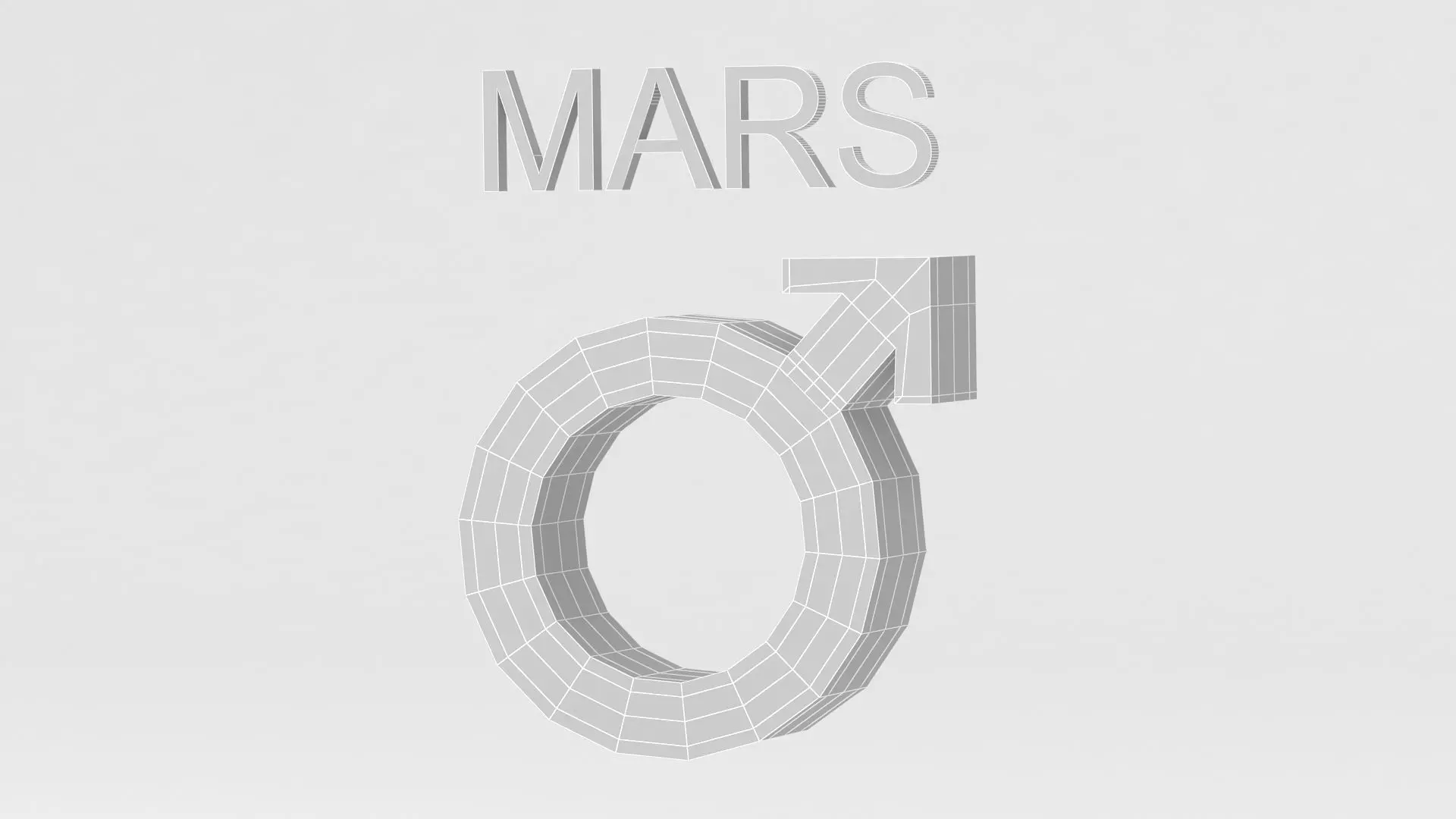 astrological sign solar system MARS 3D model_7