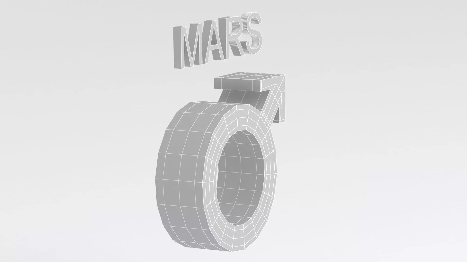 astrological sign solar system MARS 3D model_10