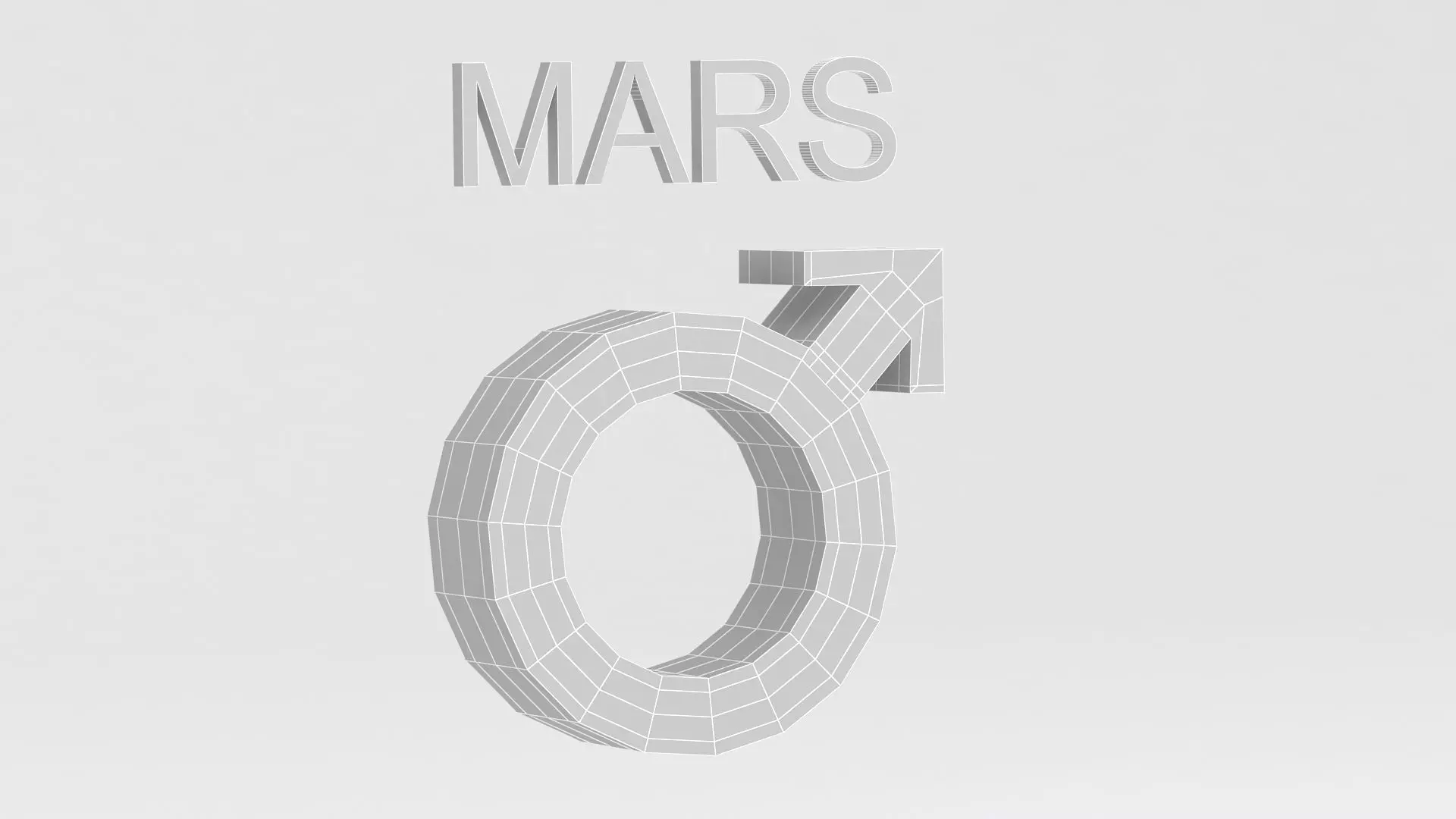 astrological sign solar system MARS 3D model_9