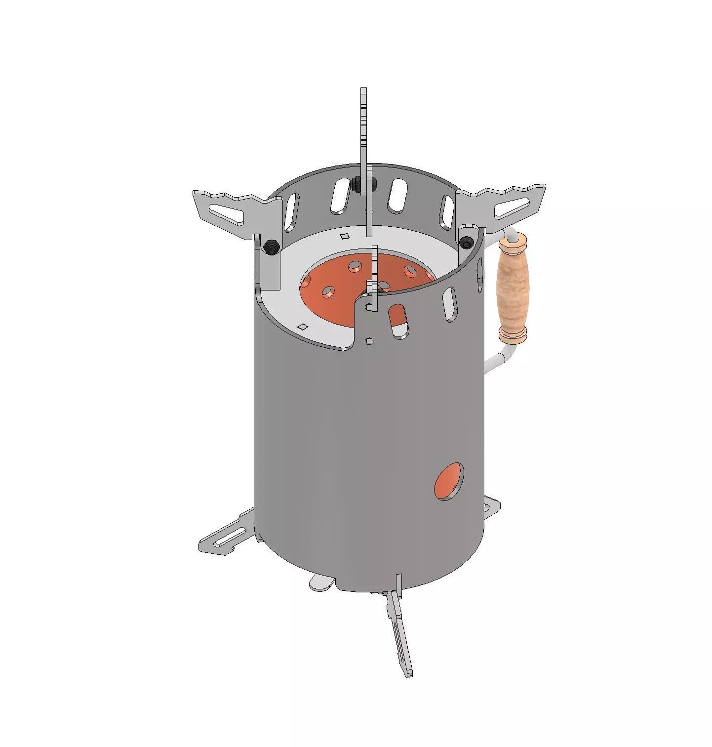 Cylinder Rocket Stove 3D model