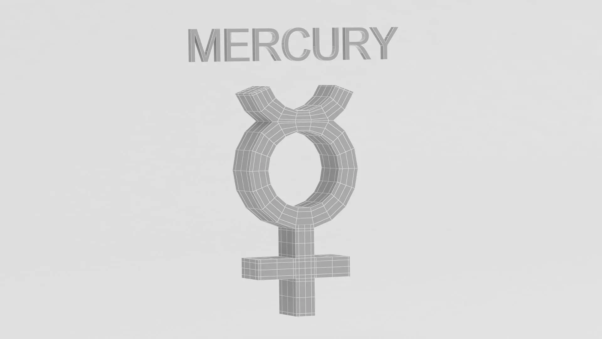 astrological sign solar system MERCURY 3D model_9