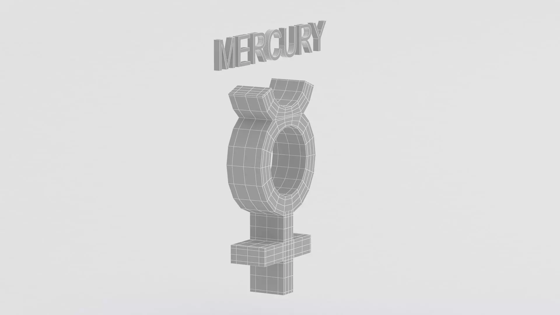 astrological sign solar system MERCURY 3D model_10