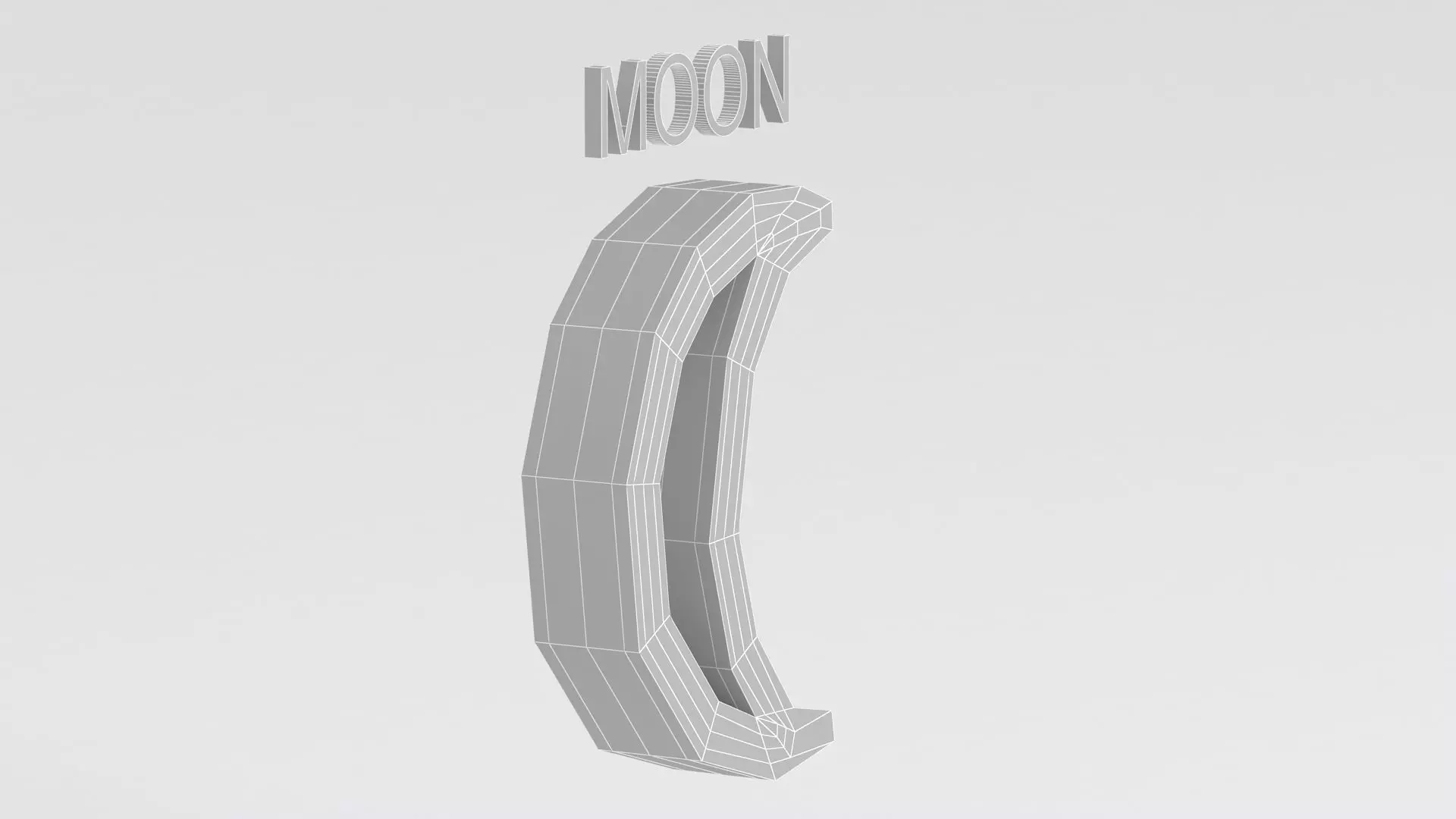 astrological sign solar system MOON 3D model_10