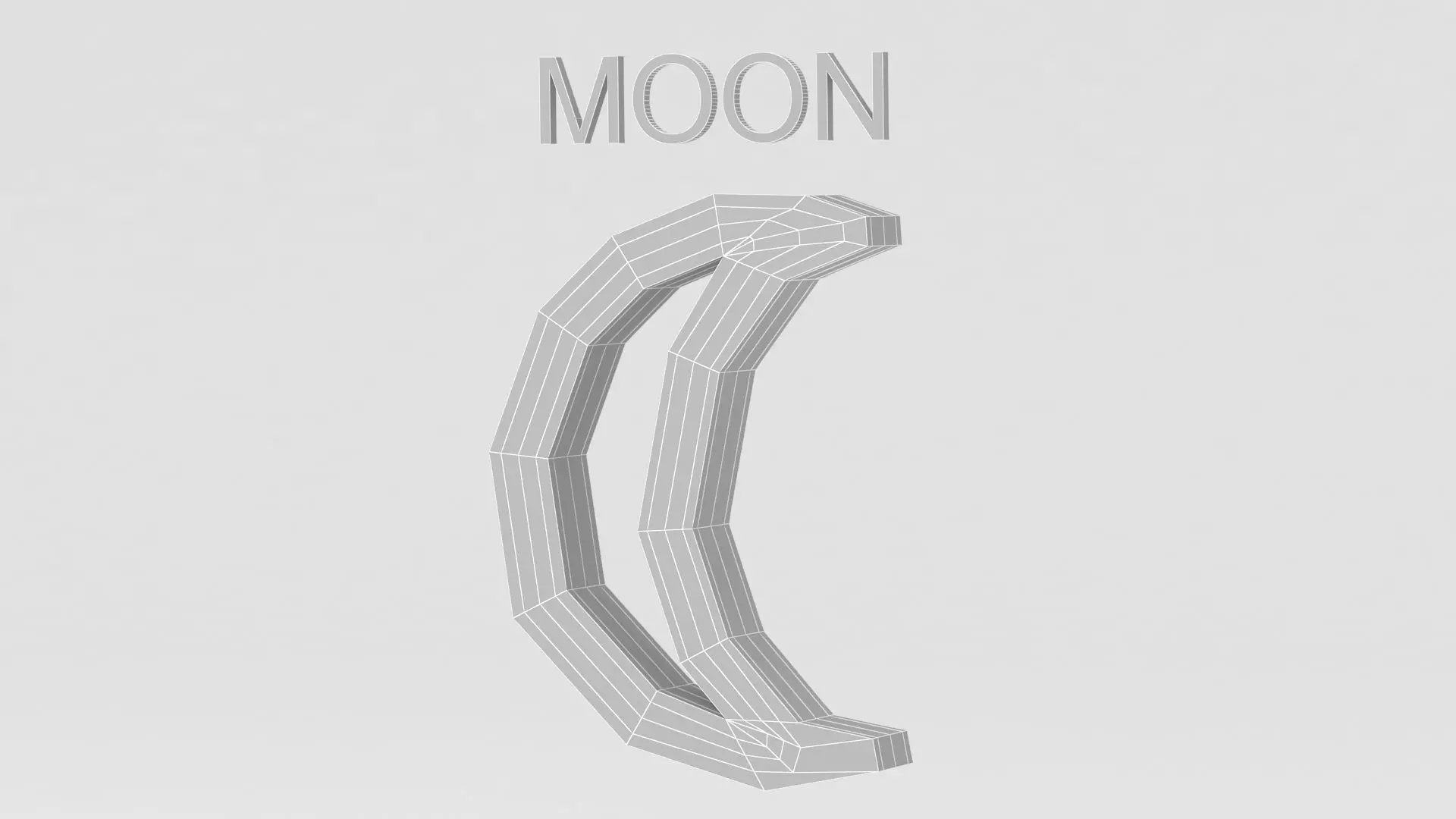 astrological sign solar system MOON 3D model_7