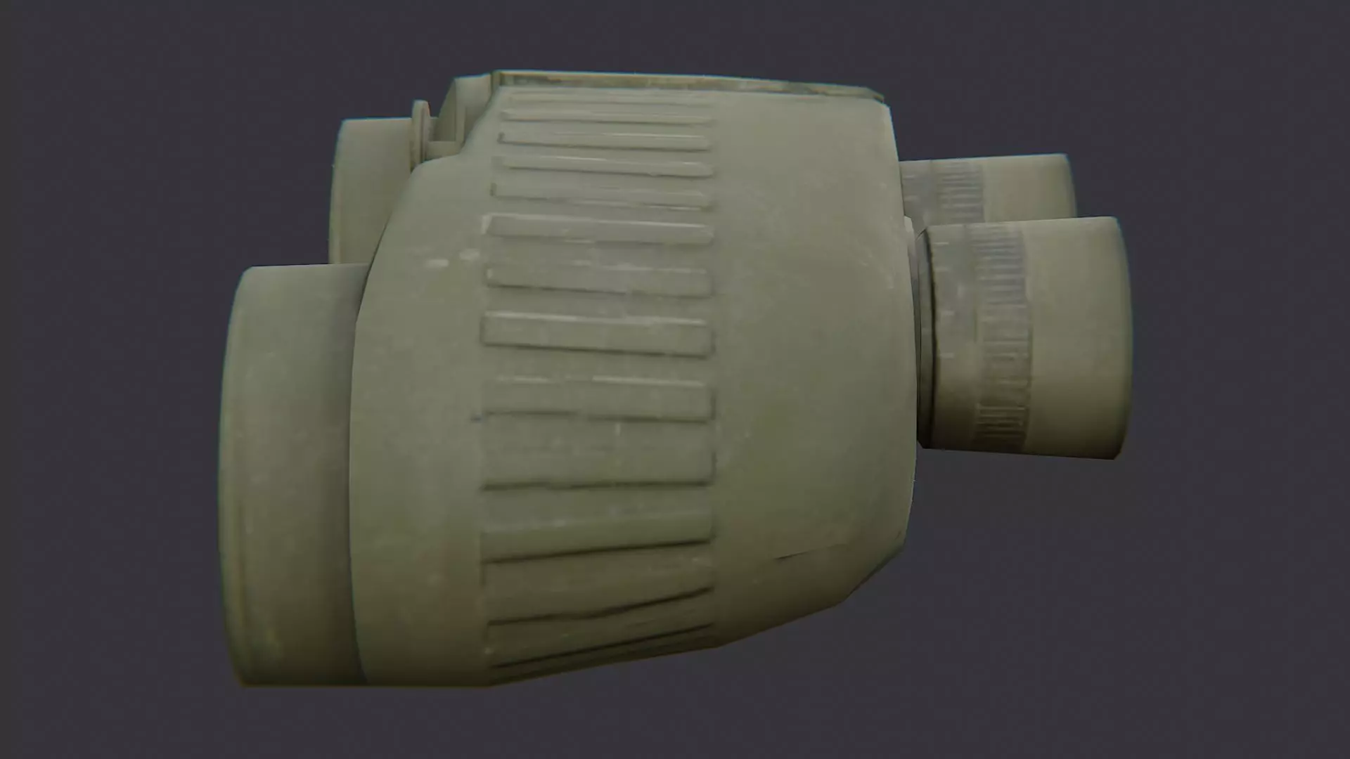 Rugged Binoculars with Dual Lenses for Outdoors Low-poly 3D model_1