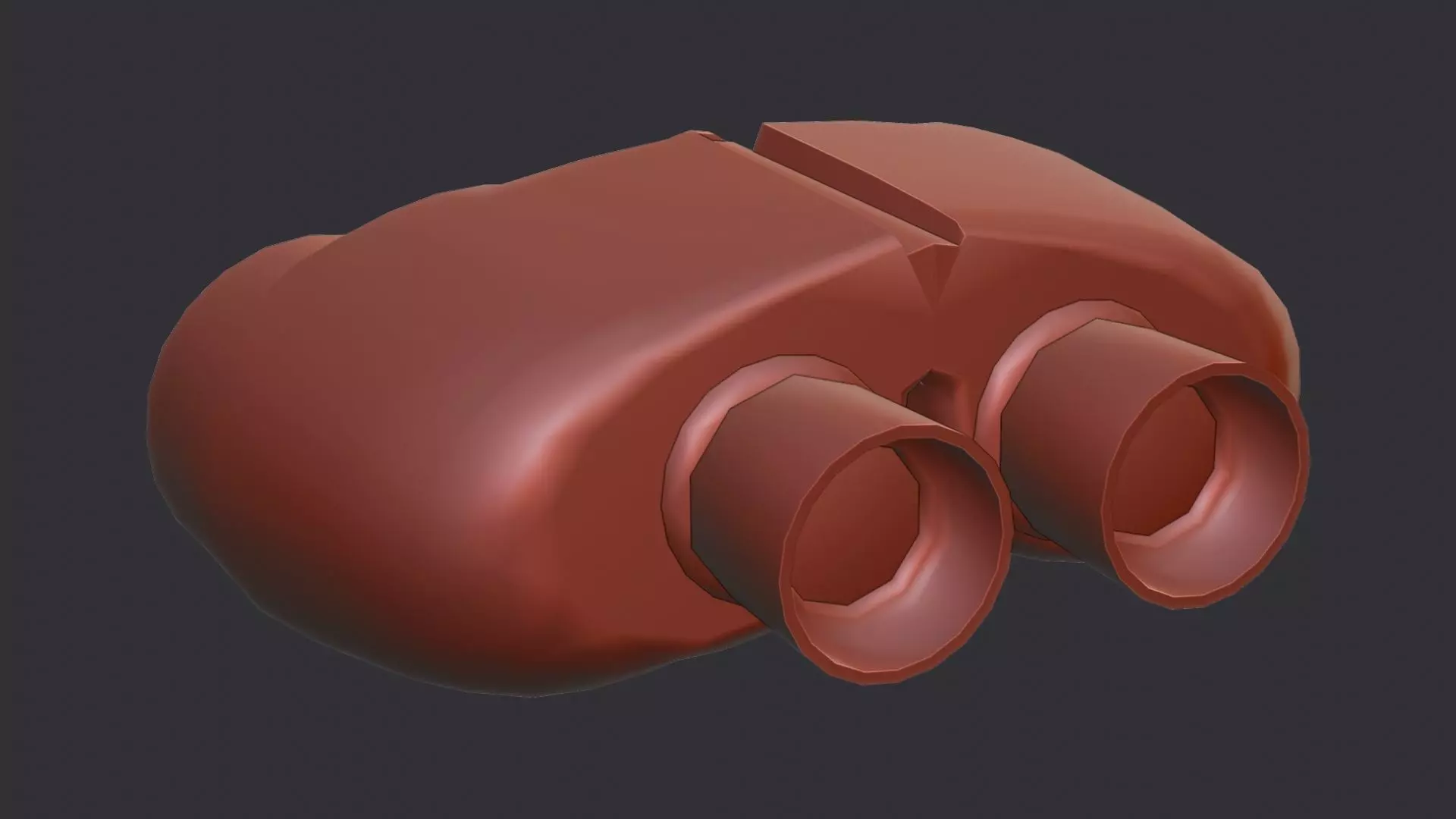 Rugged Binoculars with Dual Lenses for Outdoors Low-poly 3D model_6