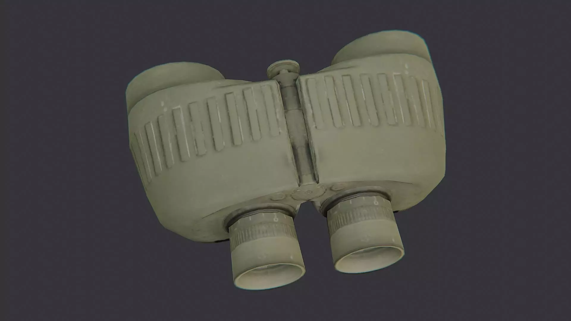 Rugged Binoculars with Dual Lenses for Outdoors Low-poly 3D model_4