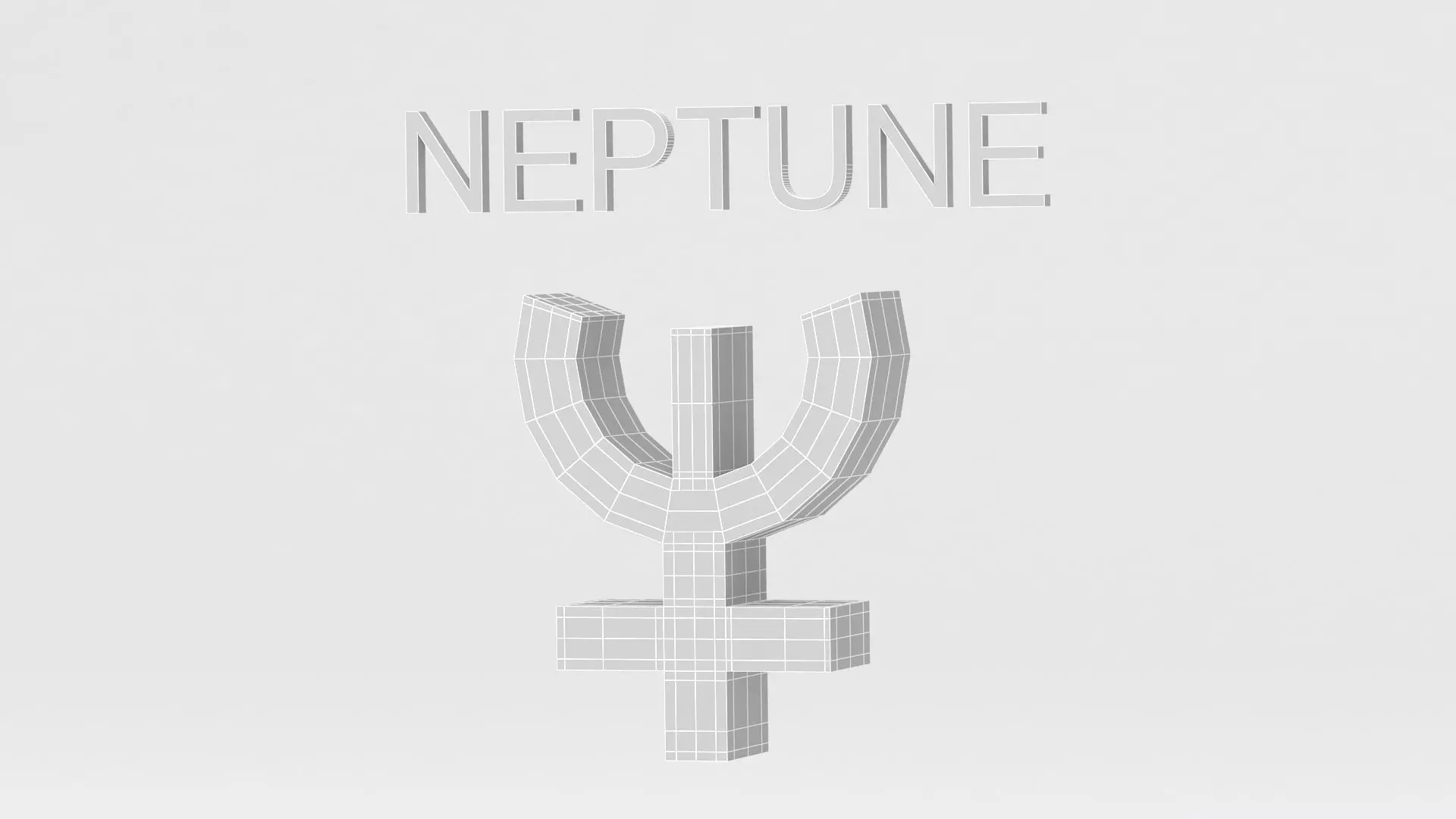 astrological sign solar system NEPTUNE 3D model_7