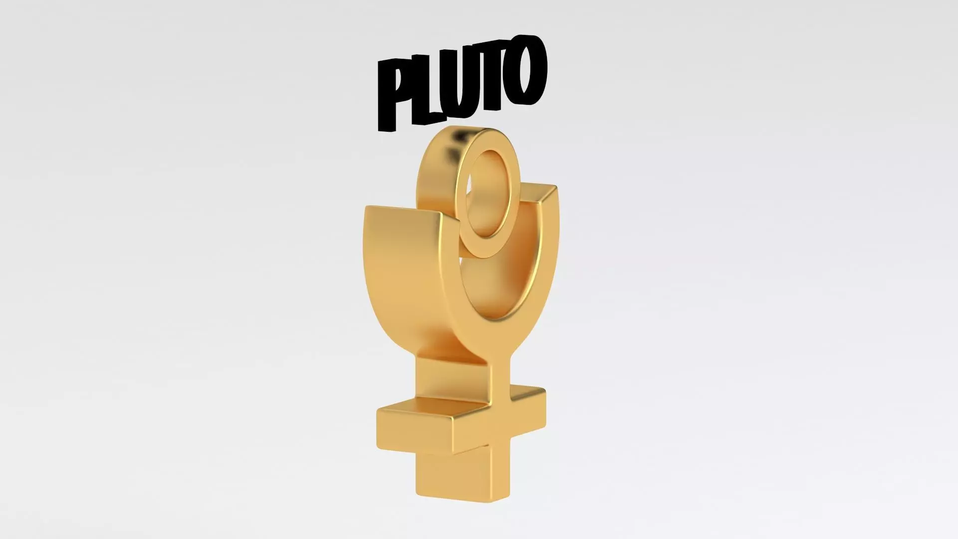 astrological sign solar system PLUTO 3D model_5