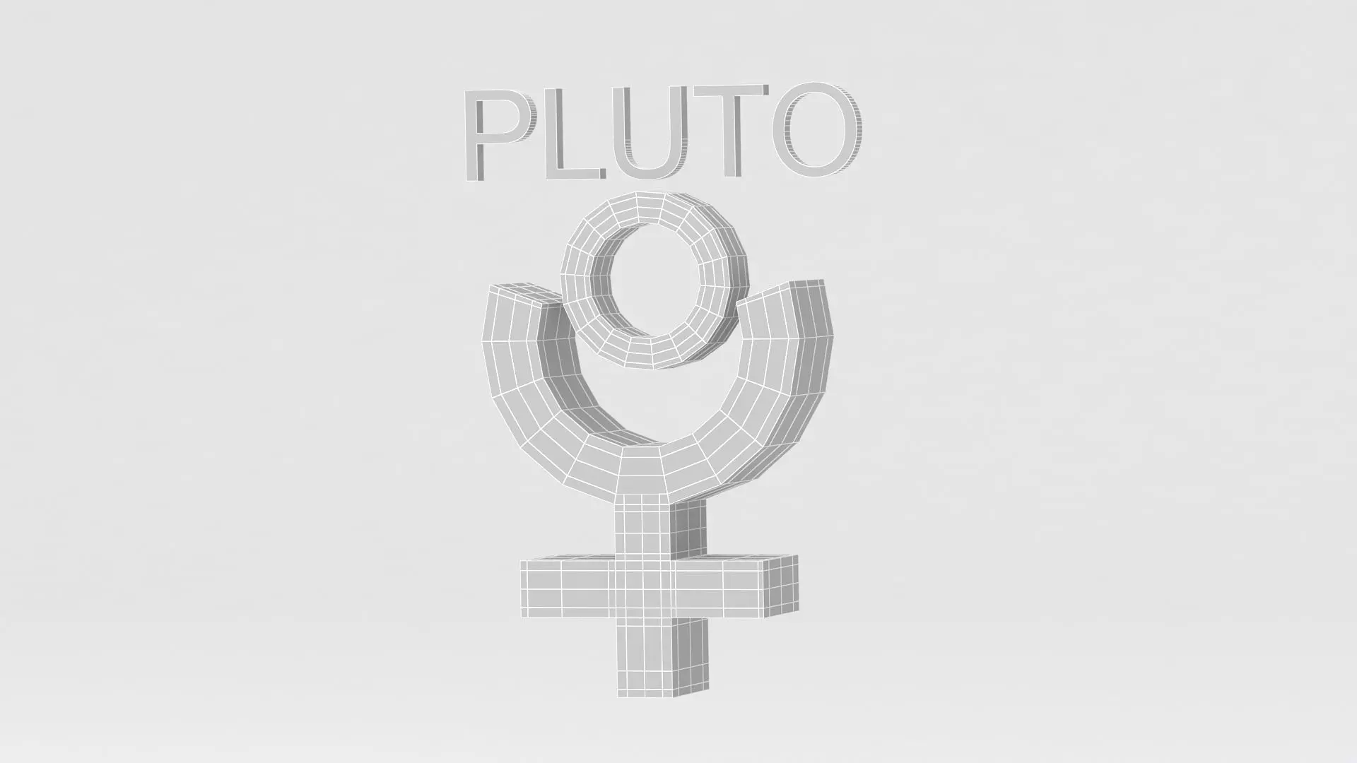 astrological sign solar system PLUTO 3D model_8