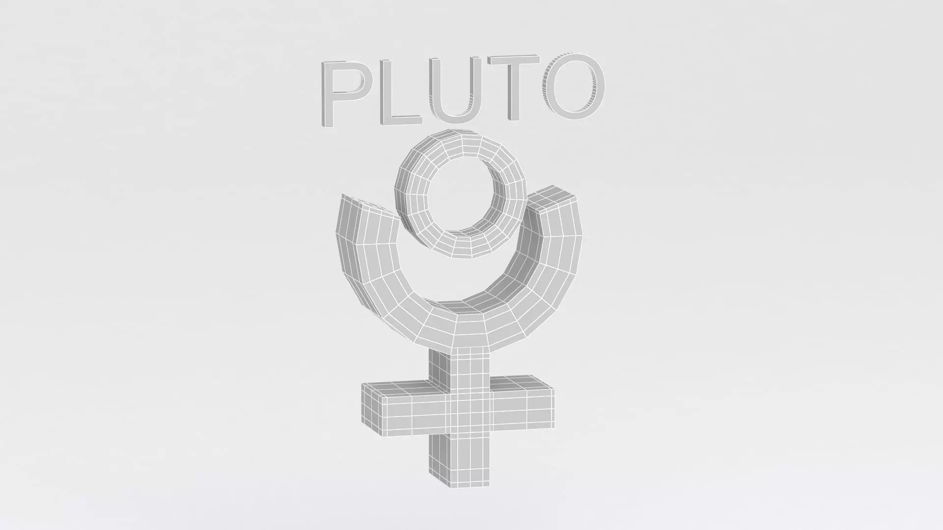 astrological sign solar system PLUTO 3D model_7