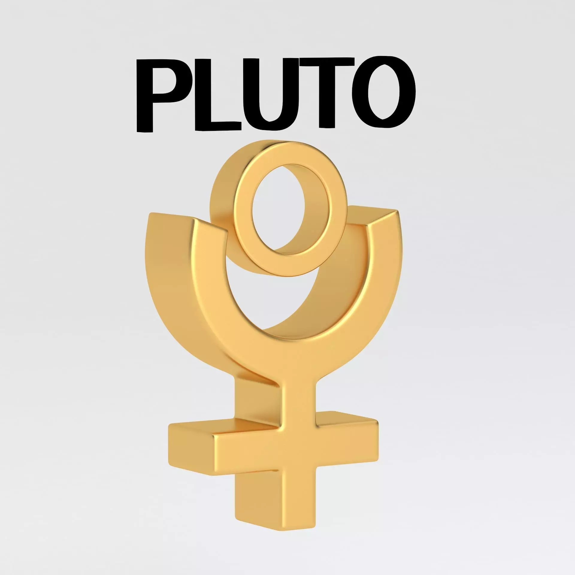 astrological sign solar system PLUTO 3D model_0