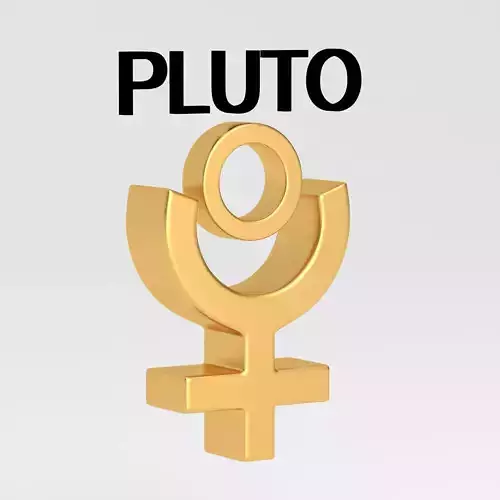 astrological sign solar system PLUTO 3D model astrological sign solar system PLUTO 3D model