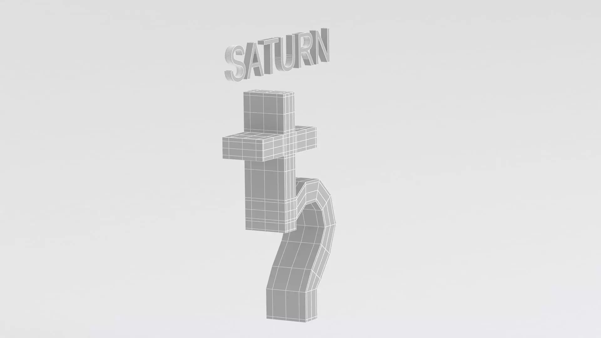 astrological sign solar system SATURN 3D model_6