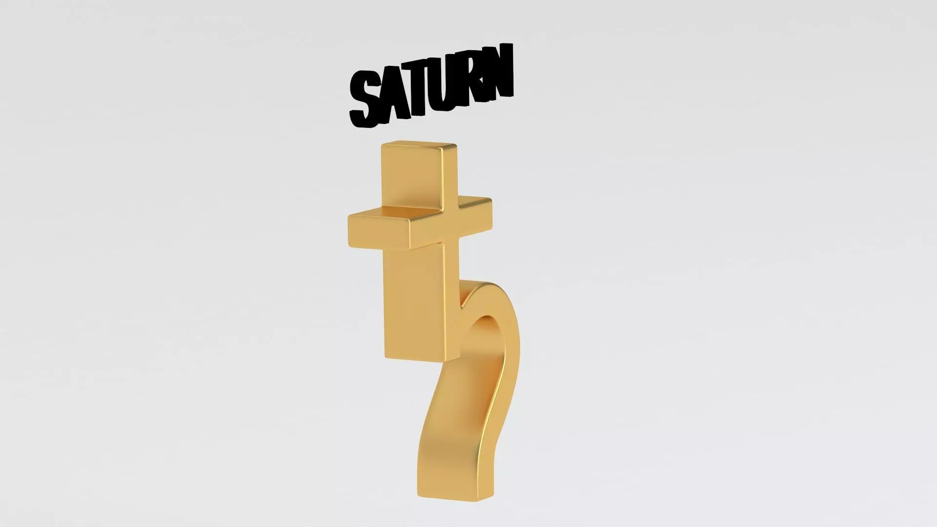 astrological sign solar system SATURN 3D model_5