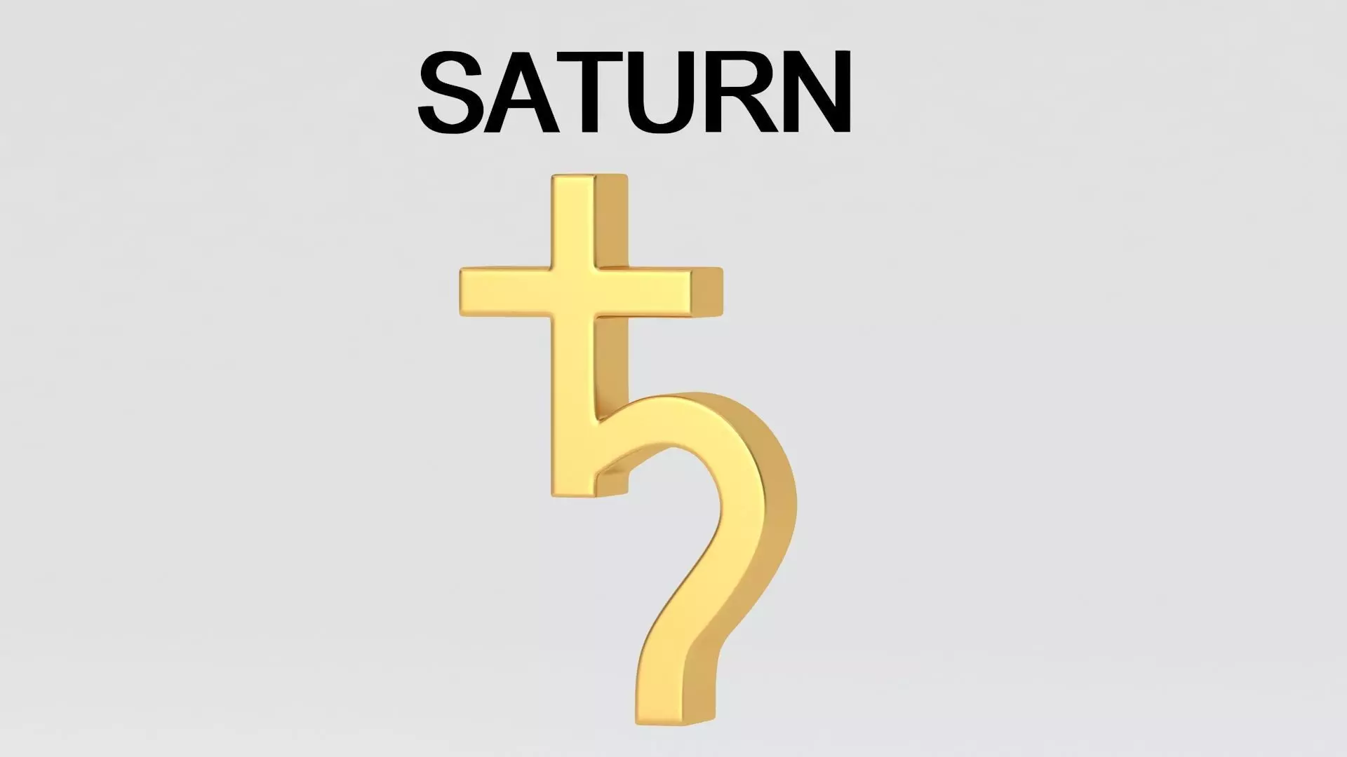 astrological sign solar system SATURN 3D model_2