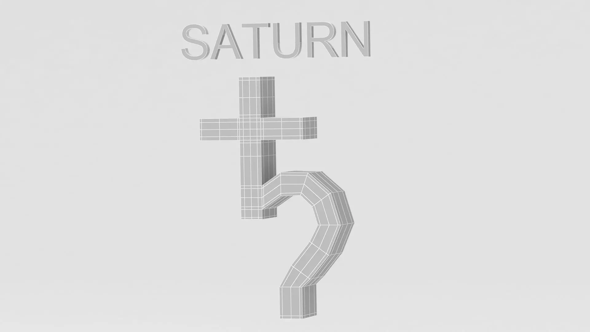 astrological sign solar system SATURN 3D model_8
