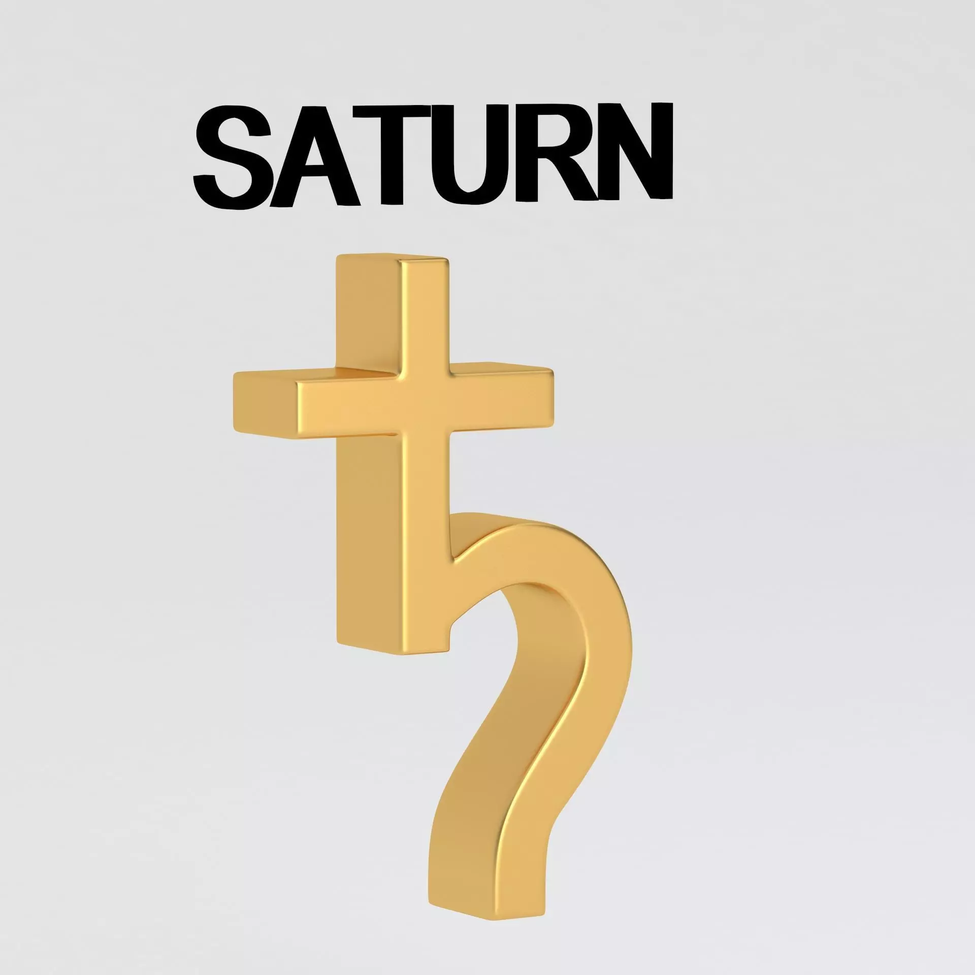 astrological sign solar system SATURN 3D model_0