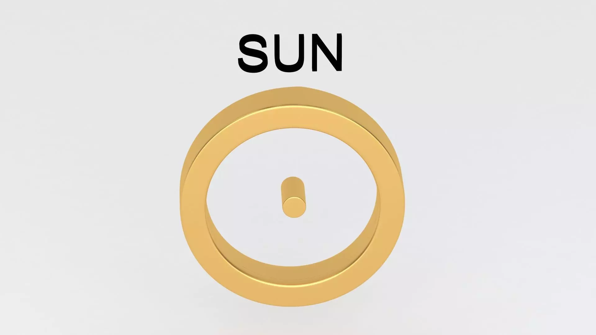 astrological sign solar system SUN 3D model_3