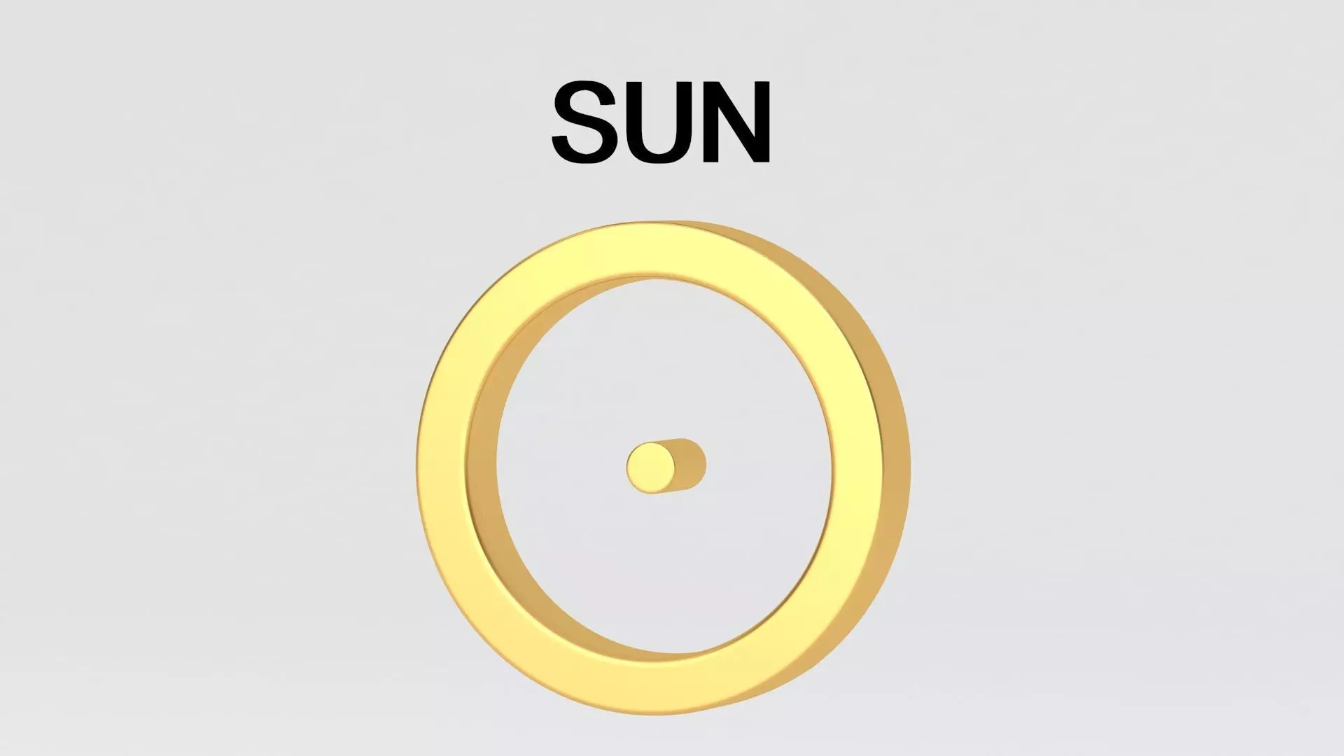 astrological sign solar system SUN 3D model_2