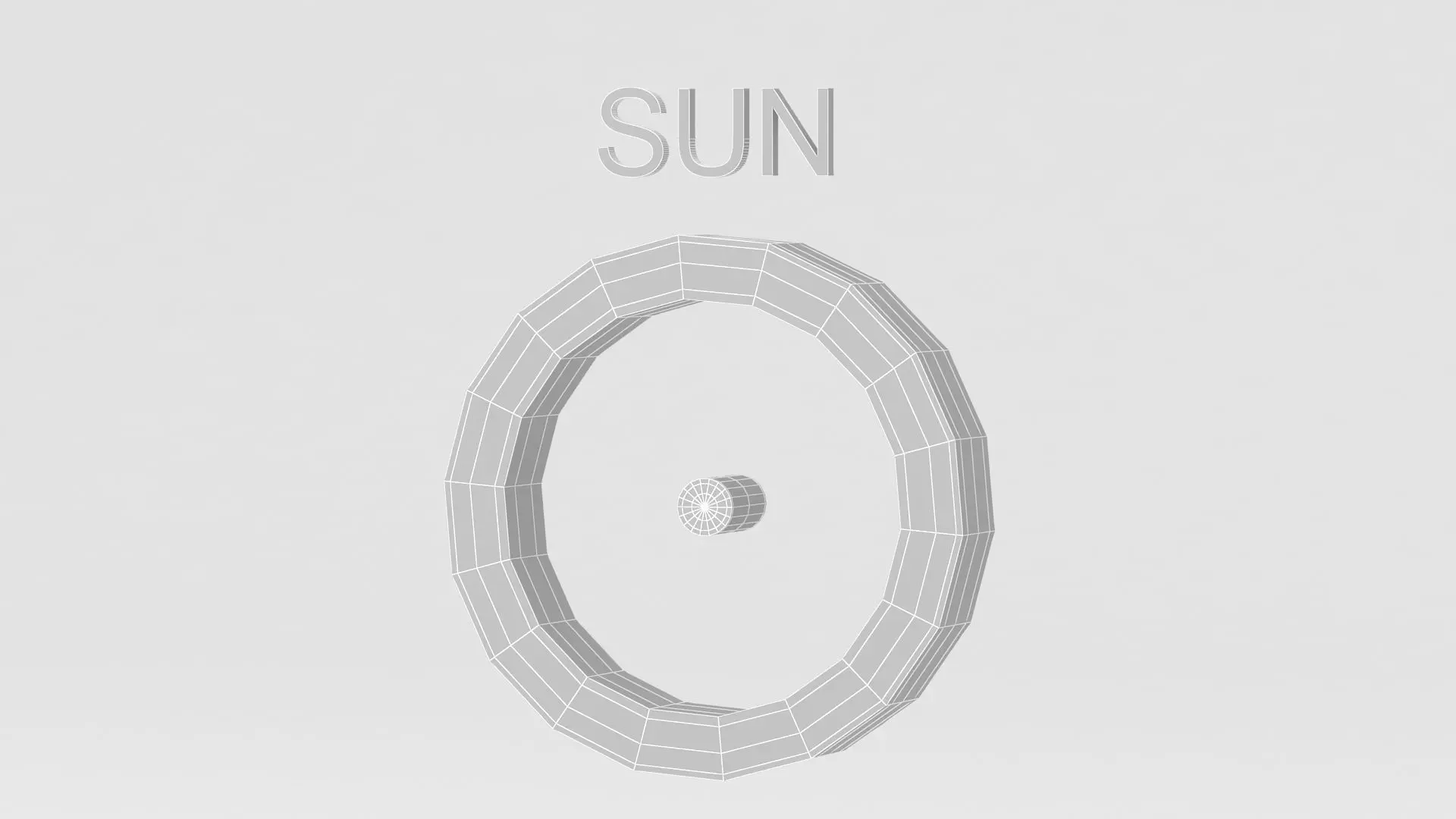 astrological sign solar system SUN 3D model_7