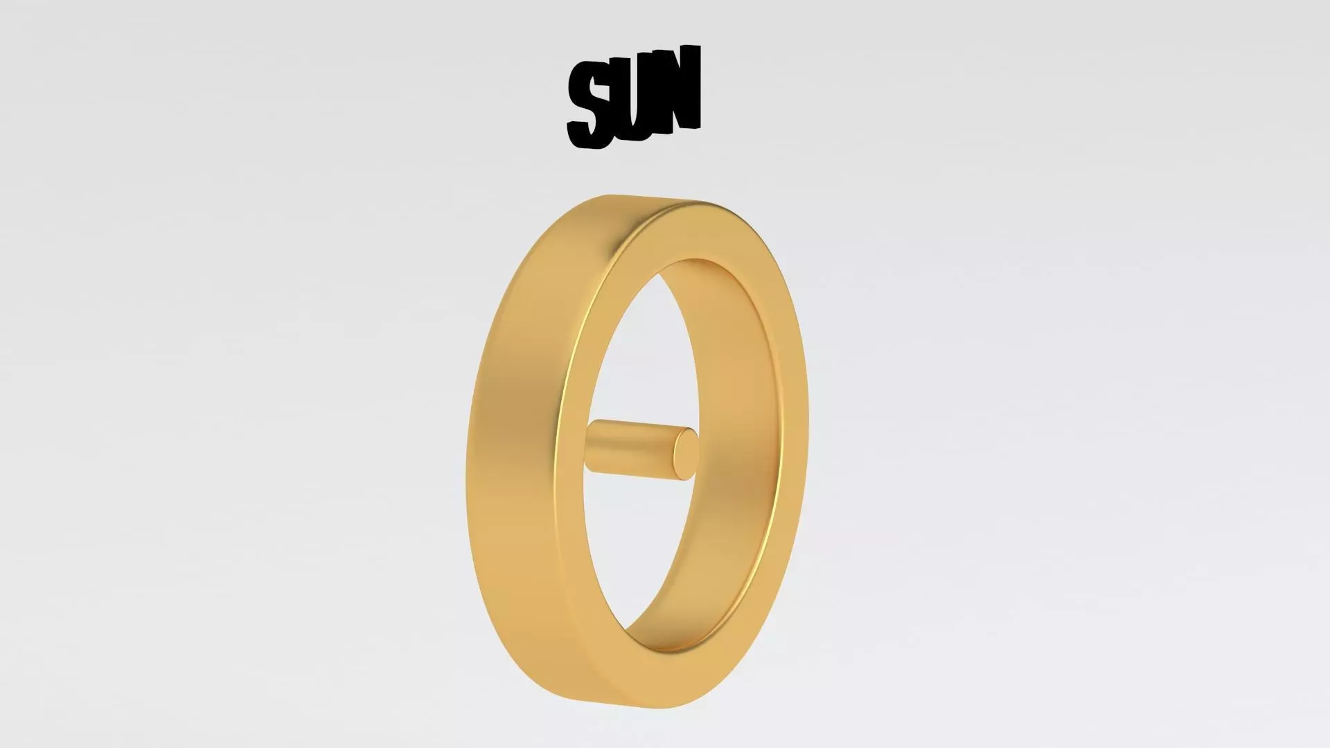 astrological sign solar system SUN 3D model_5