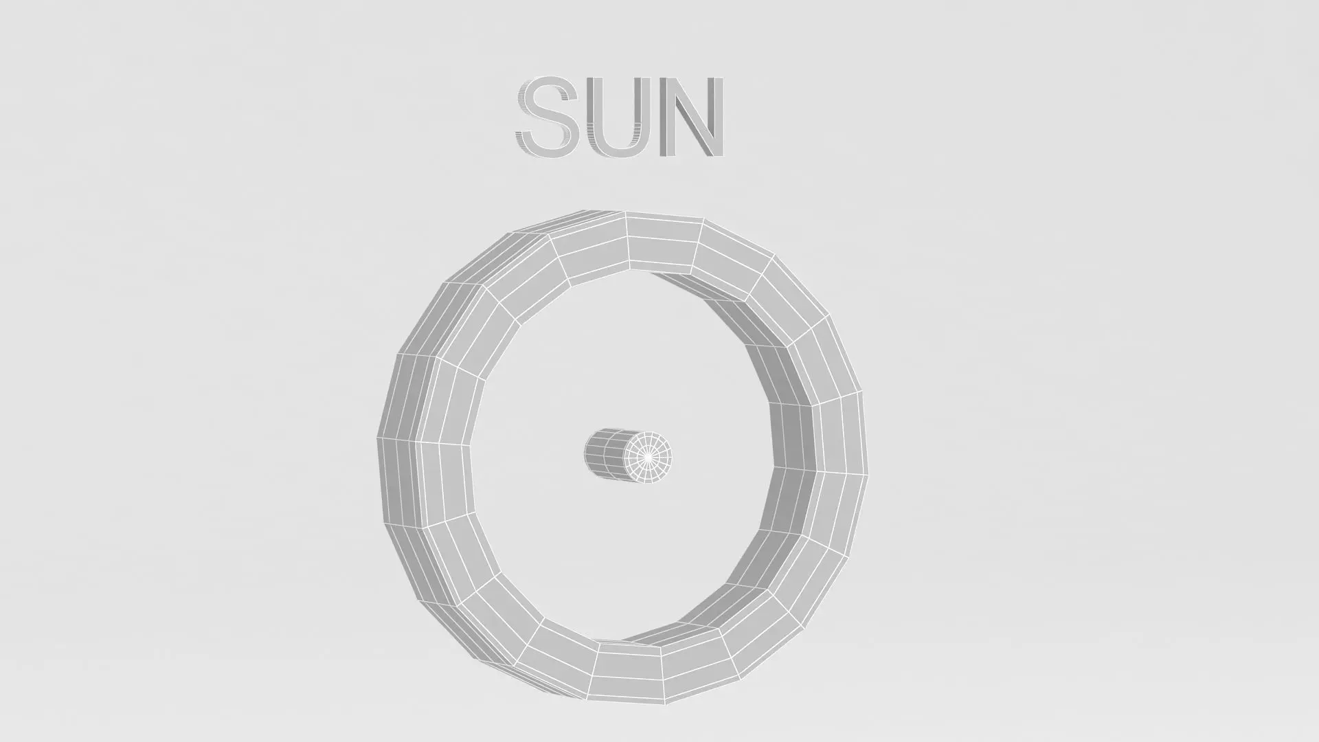 astrological sign solar system SUN 3D model_9
