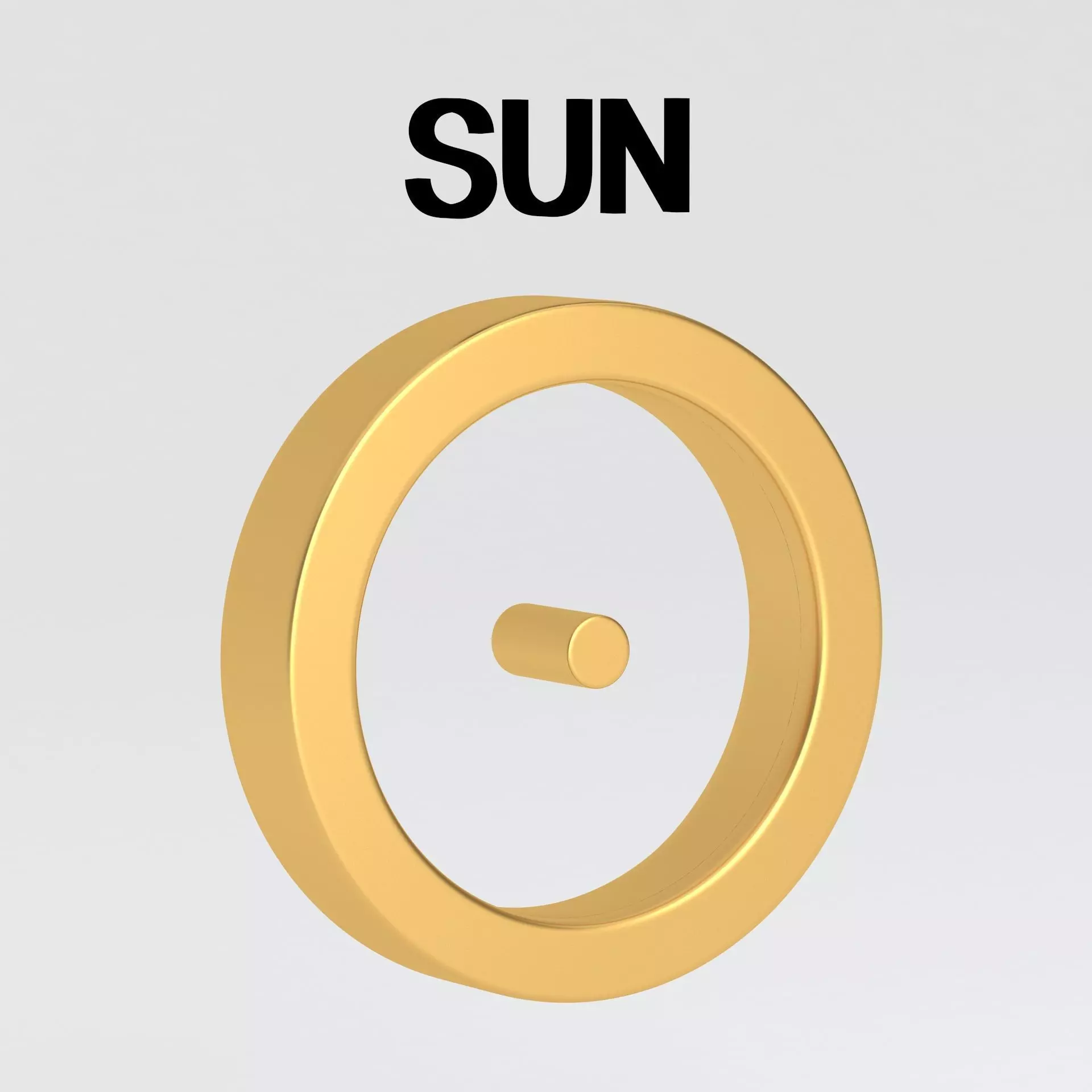 astrological sign solar system SUN 3D model_0