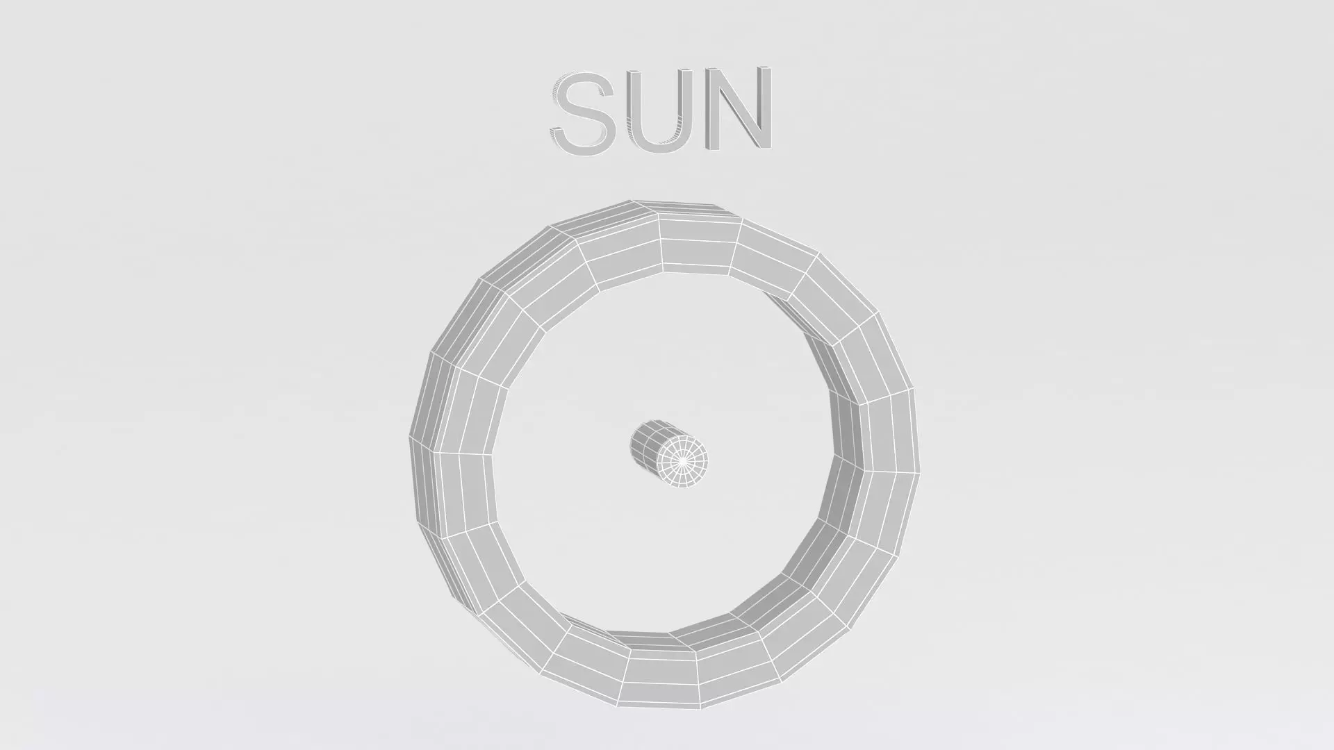 astrological sign solar system SUN 3D model_6
