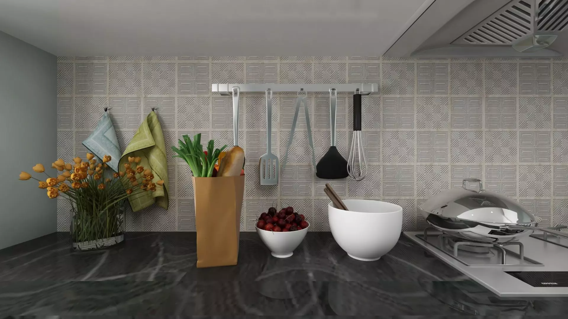 Full Kitchen 3D model_10