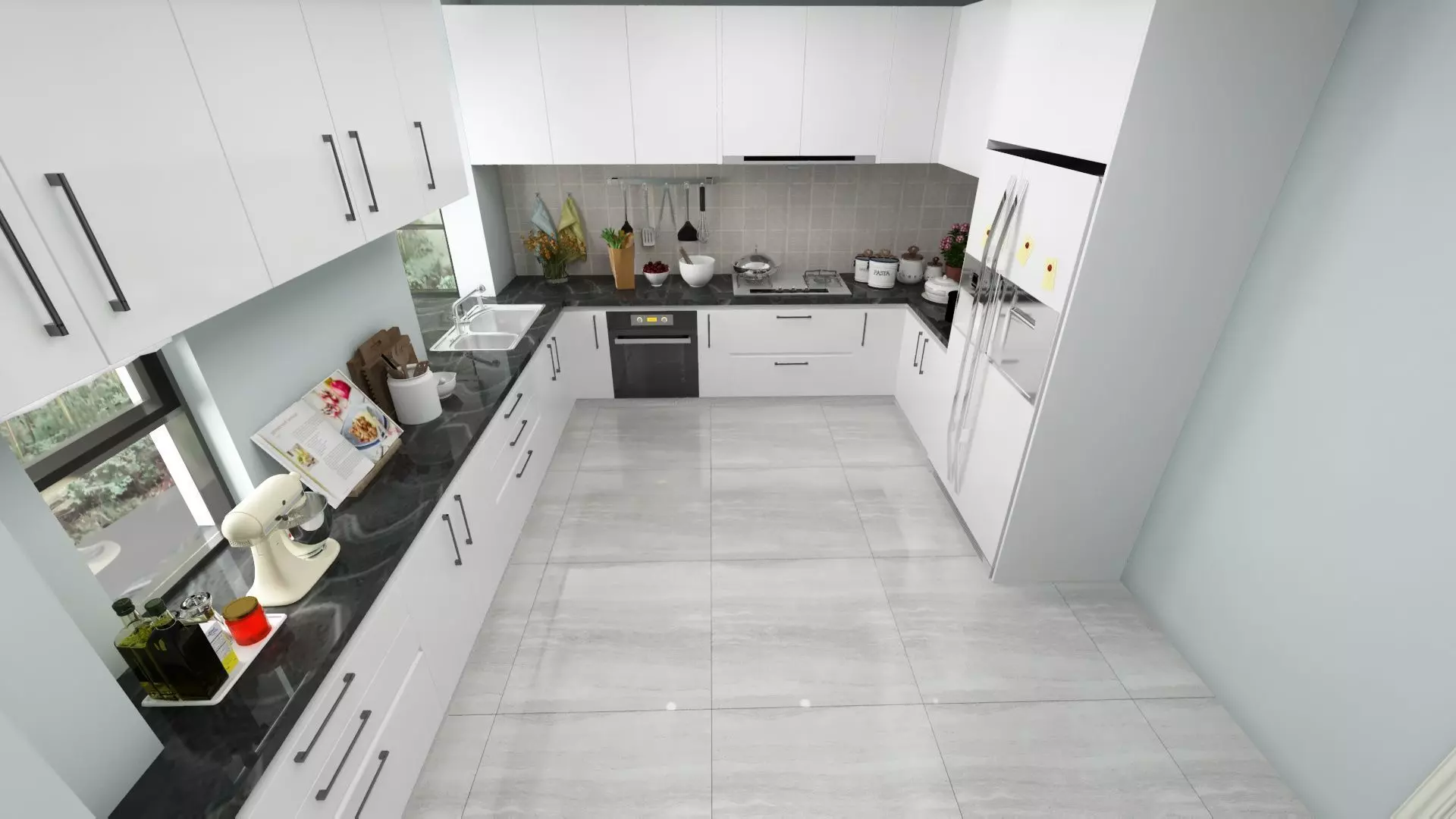 Full Kitchen 3D model_1