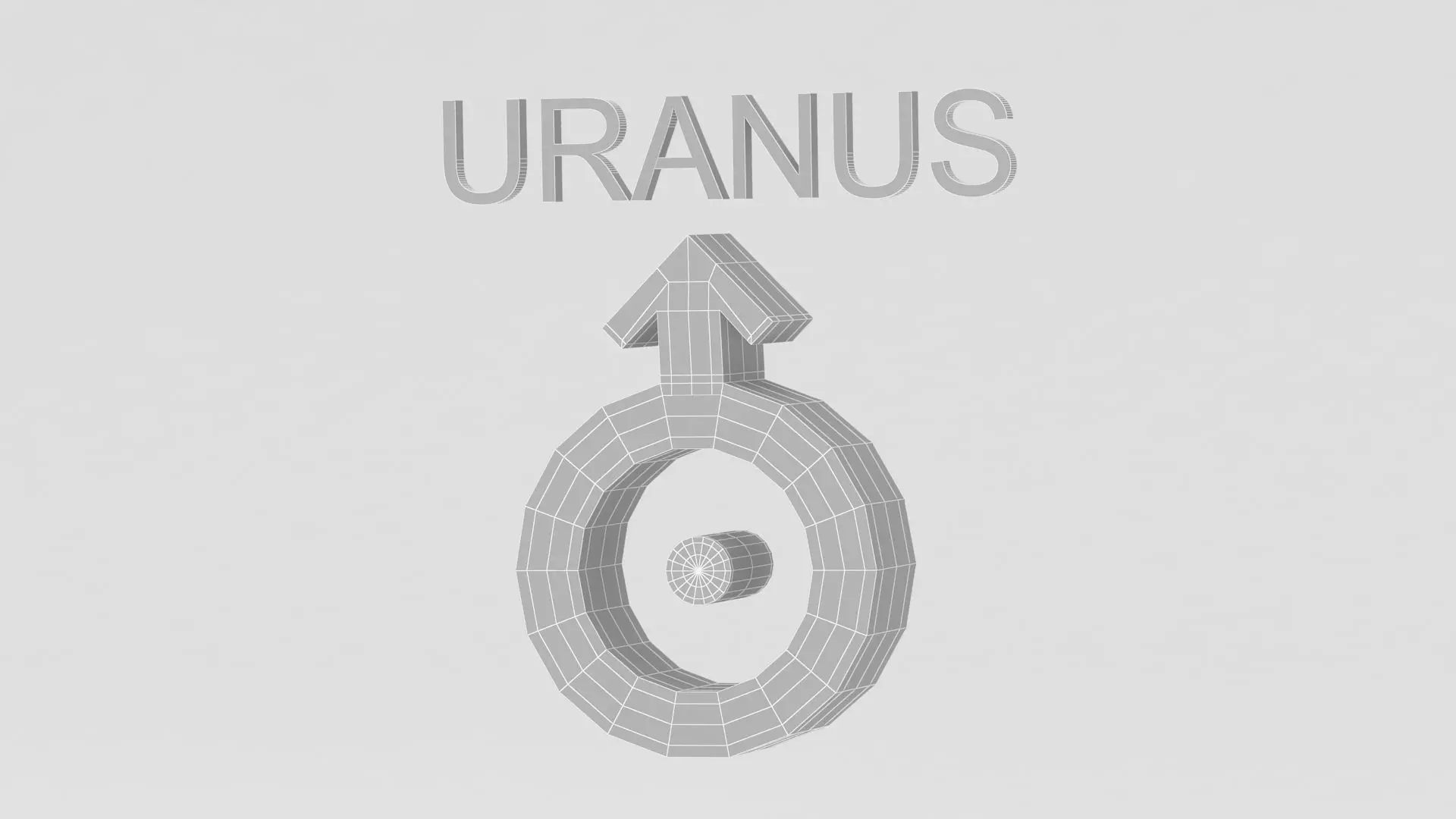astrological sign solar system URANUS 3D model_7
