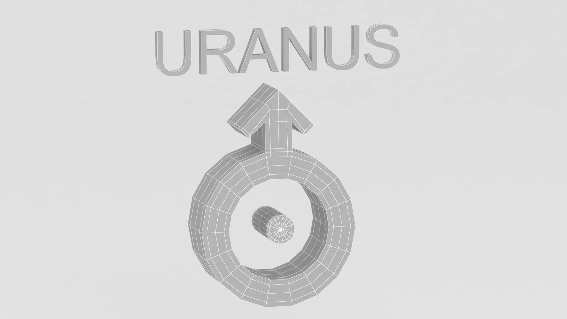 astrological sign solar system URANUS 3D model_6