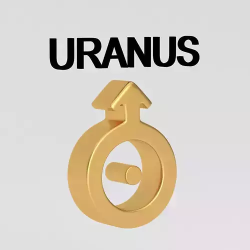 astrological sign solar system URANUS 3D model astrological sign solar system URANUS 3D model