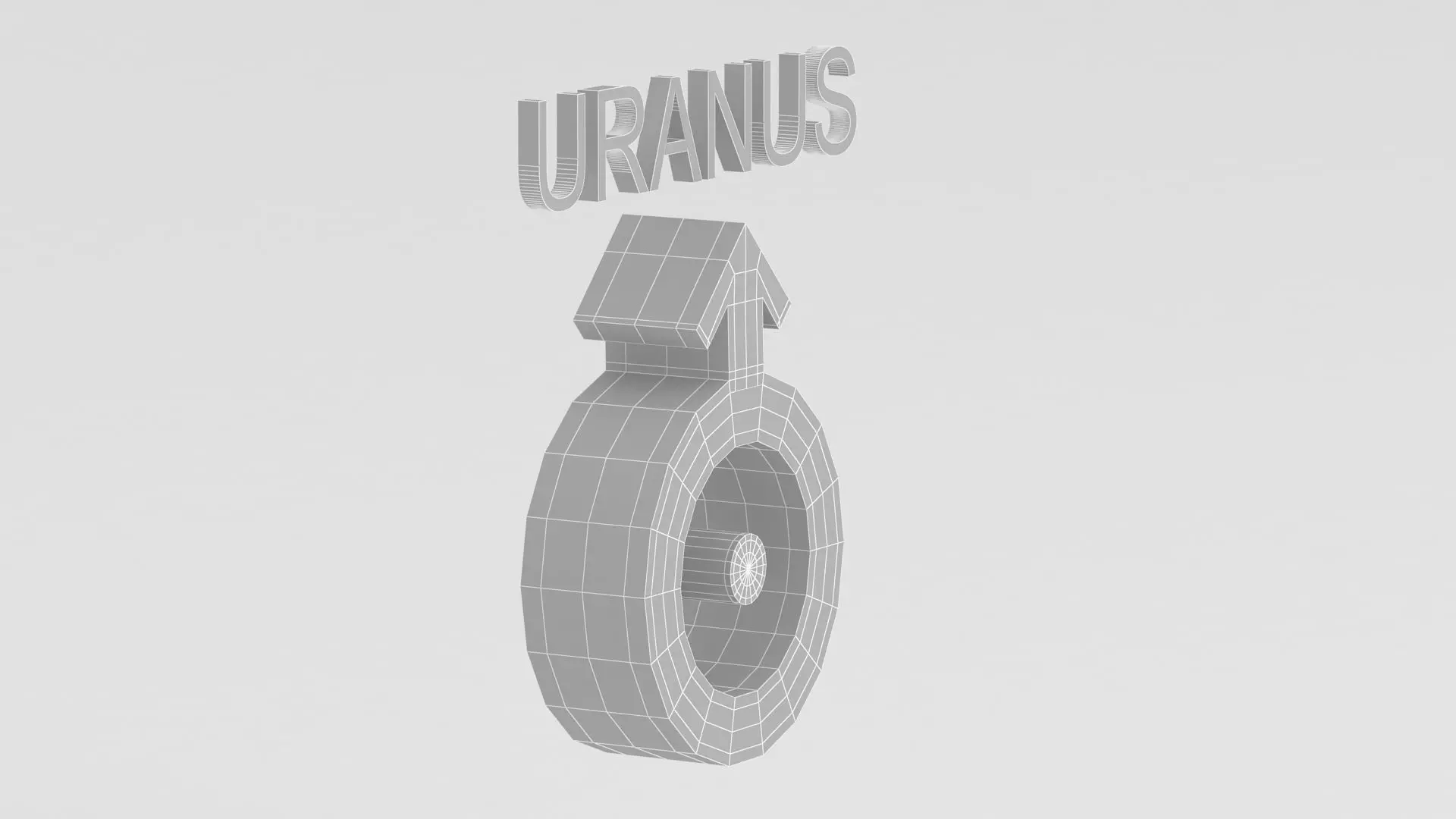 astrological sign solar system URANUS 3D model_10